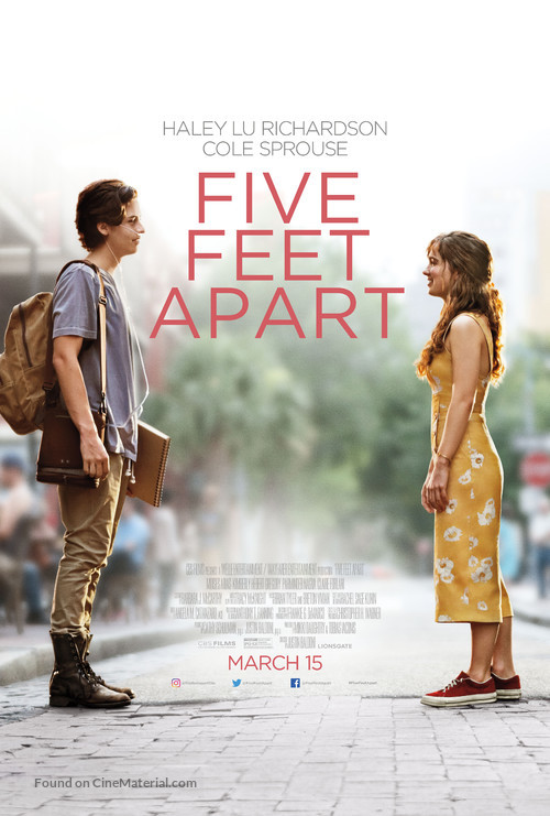 Five feet apart poster